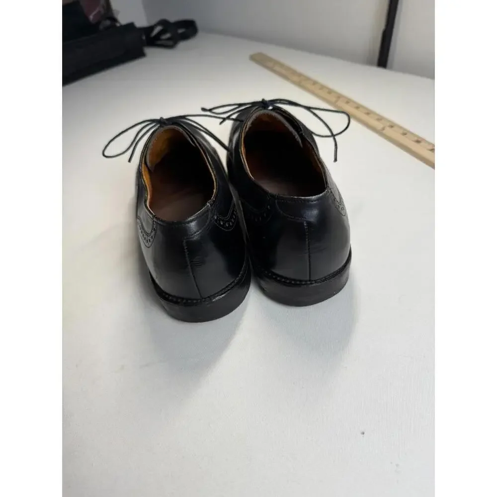 Allen Edmonds Chester Wingtips Oxfords Mens 11D Black Dress‎ Shoes Made in USA